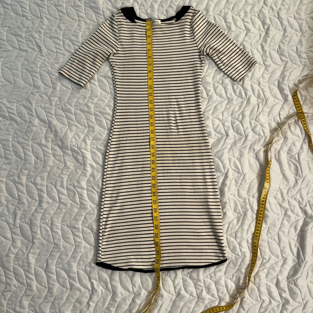 Striped Bodycon Mini Dress by Monteau Los Angeles, 3/4 sleeves, size xs - Picture 5 of 7